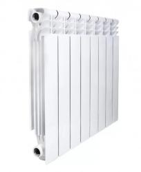 Радиатор алюминиевый Lammin Premium  AL500-100- 8 (8 секций), боковое подключение, настенный, белый