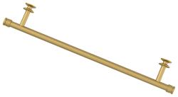 Полка прямая Сунержа 470 мм для полотенцесушителя, цвет матовое золото