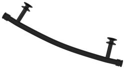 Полка Сунержа 370 мм для полотенцесушителя, цвет матовый черный