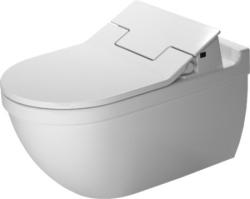 Унитаз Starck 3 WonderGliss 36х62 см, подвесной, цвет белый, санфарфор, овальный, горизонтальный (прямой) выпуск, под скрытый бачок, ободковый, для сиденья с душем SensoWash, антигрязевое покрытие, для туалета/ванной комнаты