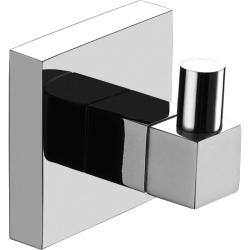 Крючок одинарный Azario RINA, настенный, нержавеющая сталь, форма квадратная, для полотенец/халатов в ванную/туалет/душевую кабину, цвет хром