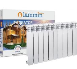 Радиатор алюминиевый Lammin Premium  AL500-80- 10 (10 секций), боковое подключение, настенный, белый