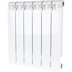 Радиатор STOUT ALPHA 500/6 биметаллический, панельный, боковое подключение, для отопления квартиры, дома, водяные, мощность 996 Вт, настенный, цвет белый