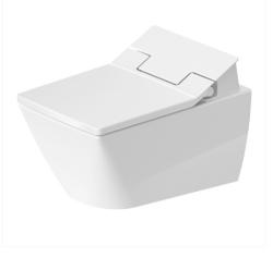 Унитаз Duravit Viu 37х57 см, подвесной, цвет белый, санфарфор, прямоугольный, горизонтальный (прямой) выпуск, под скрытый бачок/инсталляцию, безободковый, для сиденья с душем SensoWash, для туалета/ванной комнаты