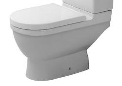 Чаша для унитаза-компакт Duravit Starck 3 HygieneGlaze 39,5х36х65,5 см, напольный, цвет белый, керамика, овальный, вертикальный (в пол) выпуск, под компакт бачок, ободковый, антибактериальное покрытие, без сиденья, для туалета/ванной комнаты