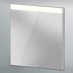Зеркало Duravit Brioso, 62х70х4,5 см с LED/ЛЕД-подсветкой, прямоугольное, подвесное/настенное, цвет рамы: бетонно-серый, сенсорный выключатель, диммер, для ванной