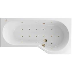 Ванна Excellent Be Spot RELAX, 160х80 см, акриловая, цвет- белый/бронза, (с гидромассажем), с каркасом, асимметричная, правосторонняя, правая, приставная/встраиваемая