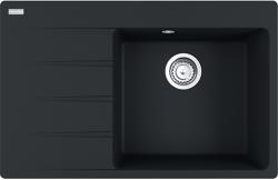 Мойка кухонная Franke CENTRO CNG 611/211-78, 78х50 см, врезная, искусственный гранит (Fragranite+), прямоугольная, цвет черный матовый, без отверстия под смеситель, с крылом, правосторонняя