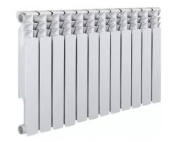 Радиатор алюминиевый Lammin Premium  AL500-100- 12 (12 секций), боковое подключение, настенный, белый
