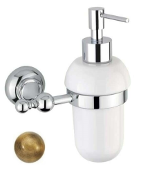 Дозатор Cezares APHRODITE для жидкого мыла, настенный, латунь/керамика, цвет бронза, для ванной, на стену