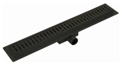 Душевой лоток Haiba, 800 мм, решетка/цвет черный, для душа в полу, комбинированный затвор, горизонтальный выпуск, нержавеющая сталь, прямоугольный