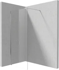 Душевая перегородка Deante Kerria Plus Walk-In, 80х200 см, прозрачное стекло/профиль хром, правая/левая, плоская (панель), из прозрачного стекла, (ограждение без поддона) стеклянная