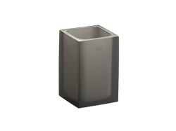 Стакан ROCA Ice настольный, пластик, черный матовый, квадратный, современный, для ванной, на стол/раковину/тумбу, отдельностоящий 816860012