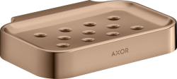 Мыльница Axor Universal Circular Access настенная, цвет: полированное красное золото, металлическая, прямоугольная, для душа/мыла, в ванную комнату