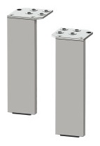Ножки Duravit Brioso (пара) 15,2х4,4х1 см, лакированные, опора для мебели, цвет: бетонно-серый, 2 штуки, для тумбы/пенала/комплекта, алюминий, в ванную комнату
