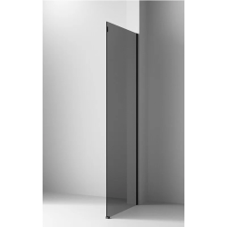 Боковая панель/душевая перегородка Ambassador Benefit, 90х200 см, тонированное стекло/профиль черный, правая/левая, плоская (панель), из закаленного стекла, (ограждение без поддона)
