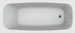 Ванна BERGES NELU 1700x750 мм, акриловая, цвет белый, универсальная, пристенная, (без гидромассажа, рамы, сифона, фронтальной панели) прямоугольная