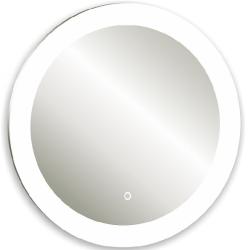 Зеркало Silver Мirrors Перла, 65х65 см, с LED/ЛЕД-подсветкой, круглое, выключатель сенсорный, для ванны