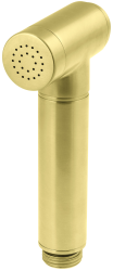 Гигиеническая лейка Deante, ручная, округлая, 1 режим, цвет: золотой матовый, латунь, однорежимная, для биде, к смесителю