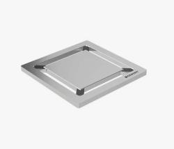 Накладная панель для душевого трапа Geberit Square, 7,1х7,1 см, цвет хром, для душа в полу, квадратная, нержавеющая сталь, дизайнерская, душевая, плоская