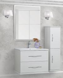 Зеркало Cezares Tiffany 59, 59х90 см, с LED/ЛЕД-подсветкой, цвет: белый матовый, прямоугольное, с системой антизапотевания, для ванны