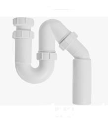 Сифон MCALPINE трубный, P/S-образный (1 1/2"х40мм),  без выпуска, с универсальной отводной трубой Дн=40/50мм, для умывальника, ванны