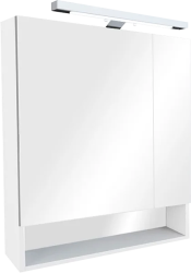 Шкаф зеркальный Roca Gap 80х85 см, белый глянец, пленка, с подсветкой, одна створка, мягкое закрывание ZRU9302887