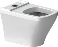 Чаша для унитаза-компакт Duravit DuraStyle 37х63х42 см, напольная, цвет белый, санфарфор, прямоугольная, универсальный (в стену/в пол) выпуск, под компакт бачок, ободковый, без сиденья, для туалета/ванной комнаты