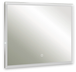 Зеркало Silver Мirrors Гуверт, 100х80 см, с LED/ЛЕД-подсветкой, прямоугольное, выключатель сенсорный, для ванны