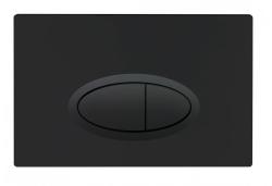 Кнопка смыва BelBagno, прямоугольная, цвет: черный матовый. пластик, клавиша управления для сливного бачка, инсталляции унитаза, двойная, механическая, панель, универсальная, размер 26х16,7х1,3 см