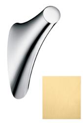 Крючок Axor Massaud одинарный, размер 8,2х11,5 см, настенный, латунь, форма округлая, для полотенец в ванную/туалет/душевую кабину, цвет шлифованное золото, к стене