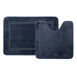 Набор ковриков IDDIS Promo для ванной комнаты 650х450+450х450 мм полиэстер, цвет синий PSET05Mi13