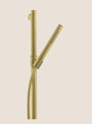 Душевой гарнитур Axor Starck 2jet, высота 98,5 см, комплект: душевая штанга/ручной душ в виде жезла/душевой шланг/ползунок, цвет: шлифованная медь, внешнего монтажа, настенный, для душа/ванной