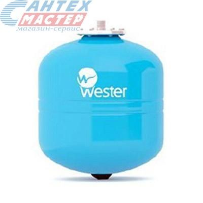 Бак расширительный 8 л (синий) Wester без ножек, на стену, вертикальный, мембранный, накопительный, настенный, для воды, антифриза, системы водяного отопления закрытого типа