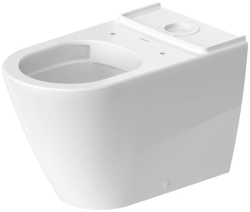 Чаша для унитаза-компакт Duravit D-Neo 36х66х43 см, напольный, цвет белый, санфарфор, овальный, универсальный выпуск, под компакт бачок, безободковый, без сиденья, для туалета/ванной комнаты