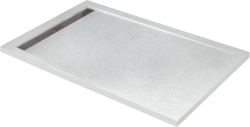 Душевой поддон Cezares Tray, 100х80х3 см, прямоугольный/угловой, искусственный мрамор, низкий, белый, с бортиком, с антискользящим покрытием, литой, литьевой, для душа