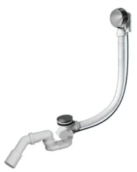Сифон для ванны SantecPro, гофра 100 мм, для ванн d52 мм, комплект пластик-металл, для ванны/ванной
