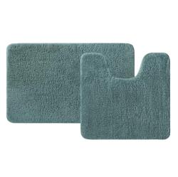 Набор ковриков IDDIS Base для ванной комнаты 500х800+500х500 мм полиэстер, цвет зеленый BSET06Mi13