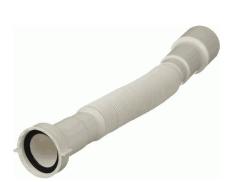 Труба гофрированная TeRma 1 1/2"х40/50 раздвижная, длина 340-820 мм, цвет белый, с гайкой и модиф. прокладкой , гофра 10057