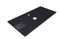 Столешница прямая Armadi Art Vallessi, 81х46х1 см, искусственный камень/литьевый мрамор, прямоугольная, цвет черный, для одной раковины/умывальника/рукомойника