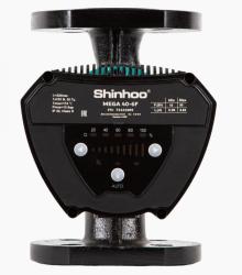 Насос циркуляционный Shinhoo MEGA 40-6F фланцевый Ду 40, 5 м3/час, L180 мм, 10 бар, 90 Вт, регулируемые, высокоэффективные, с мокрым ротором, с функцией AUTO,  для циркуляции жидкости в системах отопления и кондиционирования