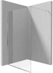 Душевая перегородка Deante Kerria Plus Walk-In, 120х200 см, прозрачное стекло/профиль хром, правая/левая, плоская (панель), из прозрачного стекла, (ограждение без поддона) стеклянная