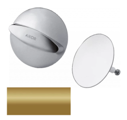 Слив-перелив для ванны Axor Flexaplus (внешняя часть набора), пробка/защитная заглушка, диаметр 80/70 мм, металл, цвет полированная бронза, круглый