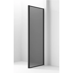Боковая панель/душевая перегородка Ambassador Forsa, 110х200 см, тонированное стекло/профиль черный, правая/левая, плоская (панель), из закаленного стекла, (ограждение без поддона)