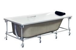 Монтажный комплект к ванне 190х90 Roca BeCool серый, стальной, прямоугольный, ручки, каркас, комплект креплений к стене, к фр. панели, слив перелив ZRU9303021