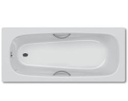 Ванна Koller Pool Deline 170х75 см, стальная, с отверстиями под ручки, (без ножек, без ручек), цвет- белый, эмалированная, без антискольжения, пристенная