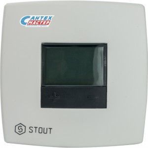  Терморегулятор TI-N Stout беспроводной.  комнатный, для систем электрического теплого пола, термостат электронный, программируемый, с жк дисплеем, аналоговый, температуры, с таймером, для инфракрасного, кабельного теплого пола