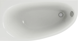 Ванна Акватек Eco-friendly Дива 160х90 см, акриловая, цвет- белая, (без гидромассажа, рамы, сифона, панелей), угловая, асимметричная, левосторонняя, левая, литьевая
