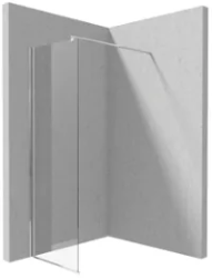 Душевая перегородка Deante Kerria Plus Walk-In, 70х200 см, прозрачное стекло/профиль хром, правая/левая, плоская (панель), из прозрачного стекла, (ограждение без поддона) стеклянная