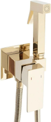 Гигиенический душ REA FENIX, со смесителем/лейкой, для унитаза/биде, однорычажный, скрытого монтажа/встраиваемый, настенный, керамический, латунь, цвет золото